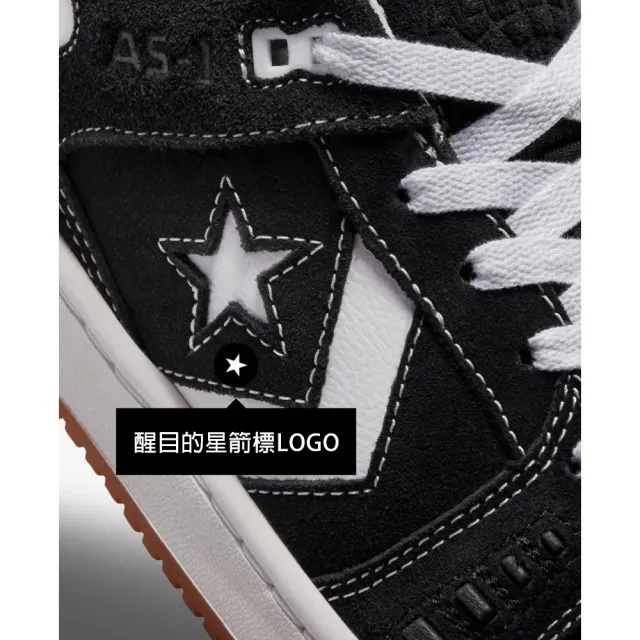 【CONVERSE】AS-1 PRO OX 低筒 休閒鞋滑板鞋 男鞋 女鞋 黑色(A04144C)