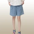 【YAKPAK】韓國海運版抽繩鬆緊帶西裝布挺版女休閒短褲(M-L)