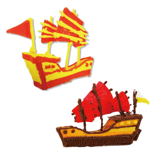 【T&U 泰允創意】3D列印筆材料包–海盜船Pirate Ship(DIY 手作 兒童玩具 3D 顏料隨機)