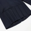 【ILEY 伊蕾】後拼接百褶羊毛西裝外套(深藍色；M-XL；1234014734)