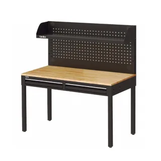 【TANKO 天鋼】WET-4102W4 雙抽屜多功能桌 黑 120x62.5 cm(工業風桌子 原木桌  書桌 耐用桌 辦公桌)