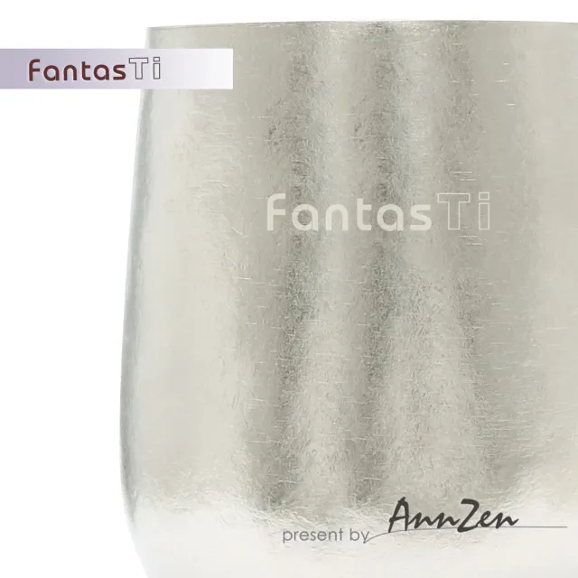 【AnnZen】《FantasTi》鈦愛生活-雙層保冷溫純鈦杯-燦銀結晶(純鈦雙層杯-燦銀結晶)