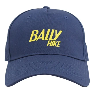【BALLY】經典品牌LOGO棉質帆布鴨舌帽棒球帽(藍)