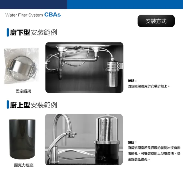 【CBTech】美國原廠 CBAS 淨水器 含流量監測器(保固兩年)