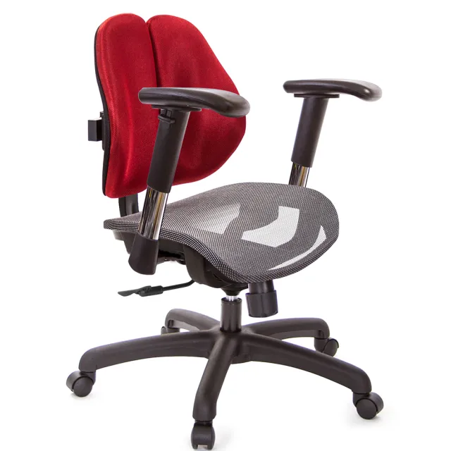 【GXG 吉加吉】低雙背網座 2D滑面金屬扶手 電腦椅(TW-2803 E6)