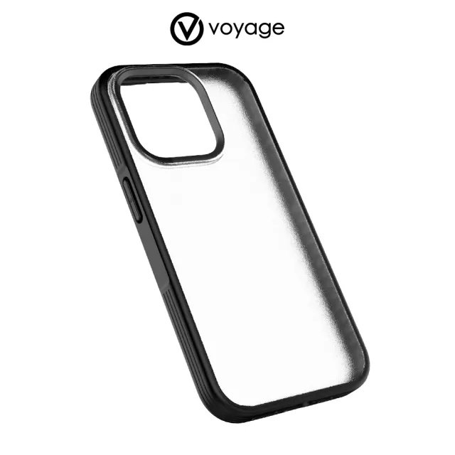 【VOYAGE】iPhone 15 Pro 6.1 超軍規防摔保護殼-Pure Sport 酷黑(超強2合１吸震複合式材料製程)