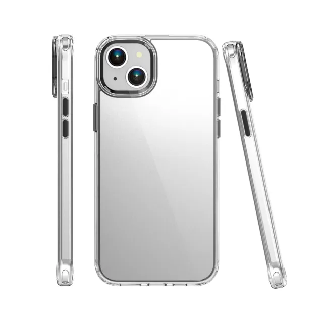 【VOYAGE】iPhone 15 Plus 6.7 抗摔防刮保護殼-Pure Frame-透明(２合１吸震複合式材料製程)