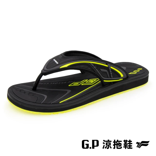 【G.P】男款高彈性舒適夾腳拖鞋G9387M-綠色(SIZE:40-44 共三色)