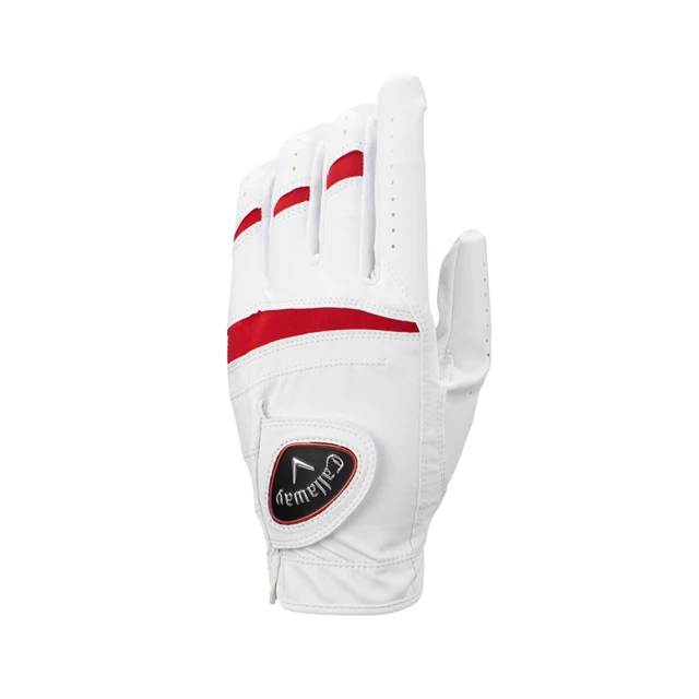 Callaway 卡拉威 ALL WEATHER GLOVE 男士 高爾夫球手套(532206 白/紅)