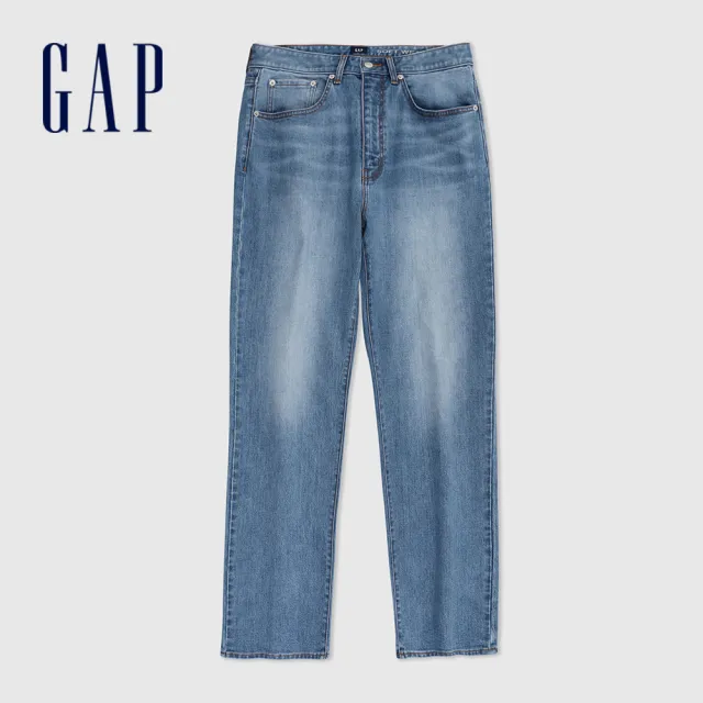 【GAP】男裝 直筒牛仔褲-淺藍色(892083)