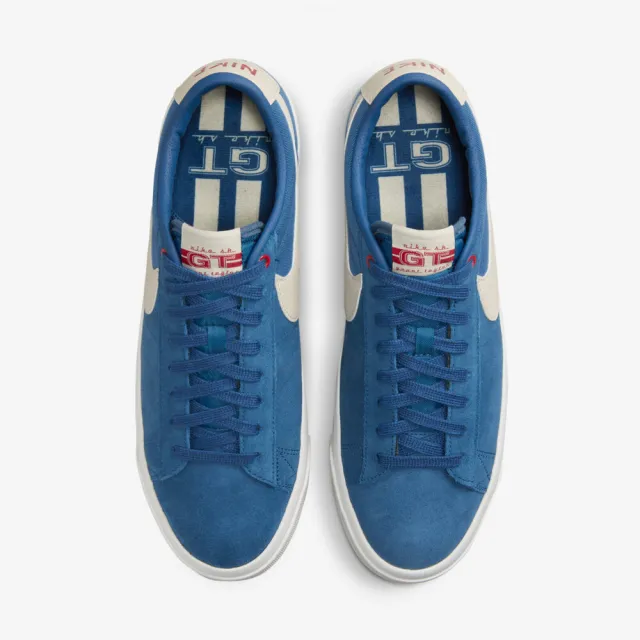 NIKE 耐吉】SB Zoom Blazer Low Pro GT 男滑板鞋休閒麂皮藍米白(DC7695