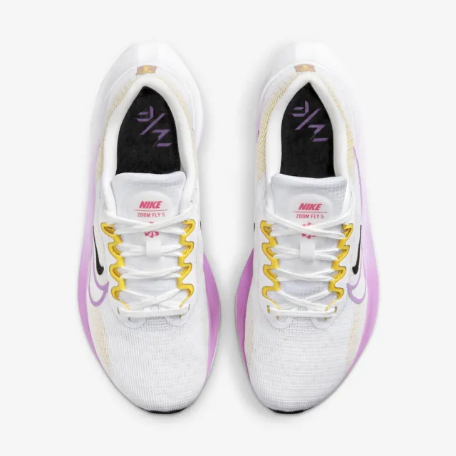 NIKE 耐吉】Wmns Zoom Fly 5 女慢跑鞋運動路跑輕量緩震支撐白紫黃