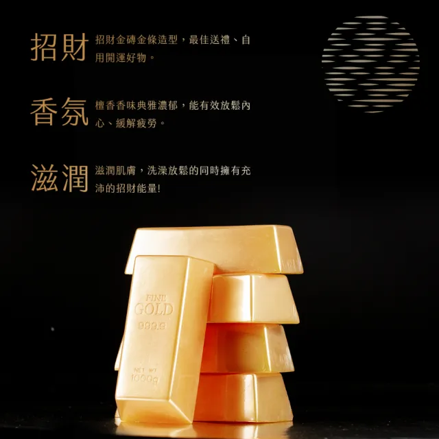 【阿皂屋】金磚雲母檀香手工皂(手工皂禮盒推薦-開運金磚雲母檀香手工皂)