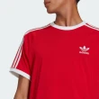 【adidas 愛迪達】3-Stripes Tee 男 短袖 上衣 T恤 運動 休閒 復古 撞色 三葉草 紅白(IA4852)