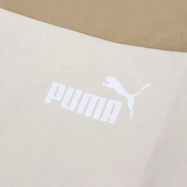 【PUMA】連帽外套 Windbreaker 女款 卡其 米白 防潑水 防風 寬鬆 風衣 夾克(675372-83)