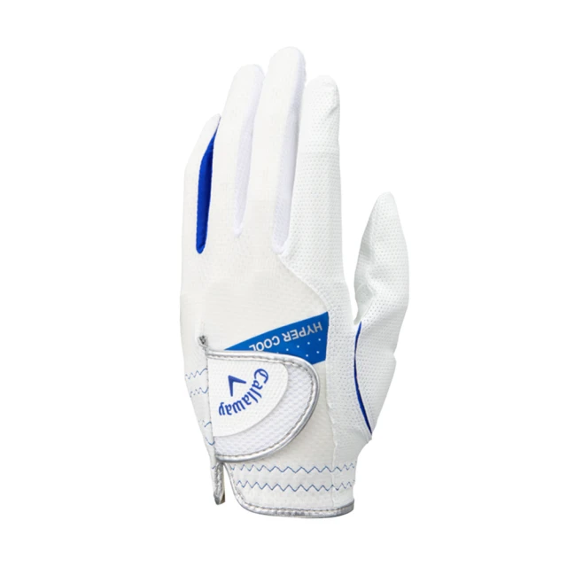 【Callaway 卡拉威】Hyper Cool Glove 男士 高爾夫球手套 白藍 左手(5323143)