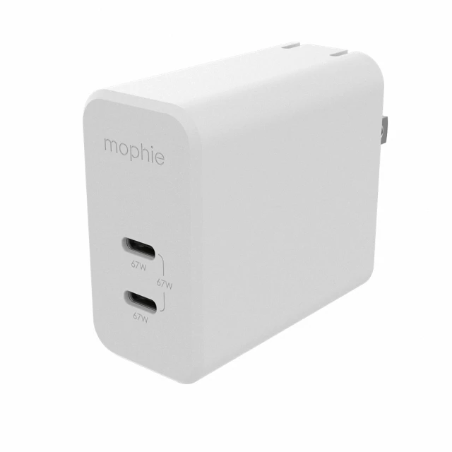 mophie speedport GaN 氮化鎵 67W USB-C 雙孔電源供應器/充電器