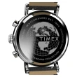 【TIMEX】天美時 復刻系列  41 毫米環保皮革計時碼錶 海軍藍x黑TXTW2V71100