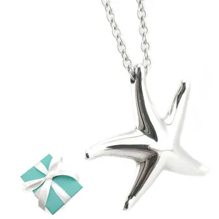 【Tiffany&Co. 蒂芙尼】925純銀-Starfish mini 海星墜飾項鍊