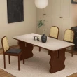 【Taoshop 淘家舖】J - 法式岩板餐桌家用小戶型飯廳復古風格高端長方型餐桌 S01實木 160cm*80cm