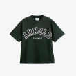【Arnold Palmer 雨傘】男裝-品牌英文印花短袖T恤(墨綠色)
