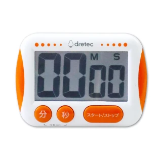 【DRETEC】日本大字幕大螢幕計時器-3按鍵-橘色(T-291NORKO)