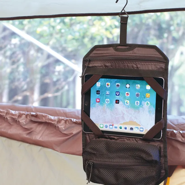 【POST GENERAL】懸掛式萬用小型收納袋(iPad立架 車用 帳內收納 旅行小物 車椅背收納袋)