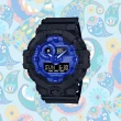 【CASIO 卡西歐】G-SHOCK 經典潮流 藍白變形蟲 大錶徑 雙顯系列(GA-700BP-1A)