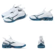 【MIZUNO 美津濃】排球鞋 Wave Lightning Neo 2 男鞋 白 藍 回彈 室內運動 羽排鞋 美津濃(V1GA2202-21)
