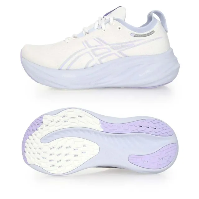 【asics 亞瑟士】GEL-NIMBUS 26 女慢跑鞋-運動 亞瑟士 白淺紫(1012B601-100)