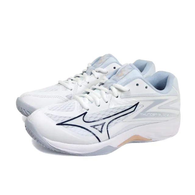 【MIZUNO 美津濃】Mizuno THUNDER BLADE Z 美津濃 排球鞋 運動鞋 白 女鞋 V1GC237000 no241