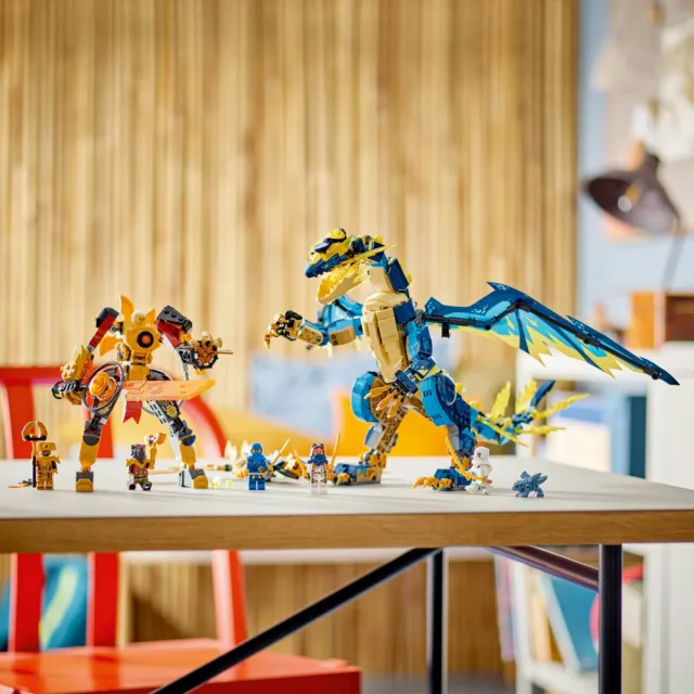 【LEGO 樂高】旋風忍者系列 71796 元素之龍對戰女皇機械人(忍者積木 兒童玩具)