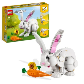 【LEGO 樂高】創意百變系列3合1 31133 白兔(白兔 鸚鵡 白海豹)