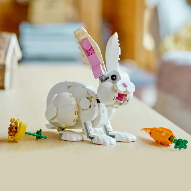 【LEGO 樂高】創意百變系列3合1 31133 白兔(白兔 鸚鵡 白海豹)