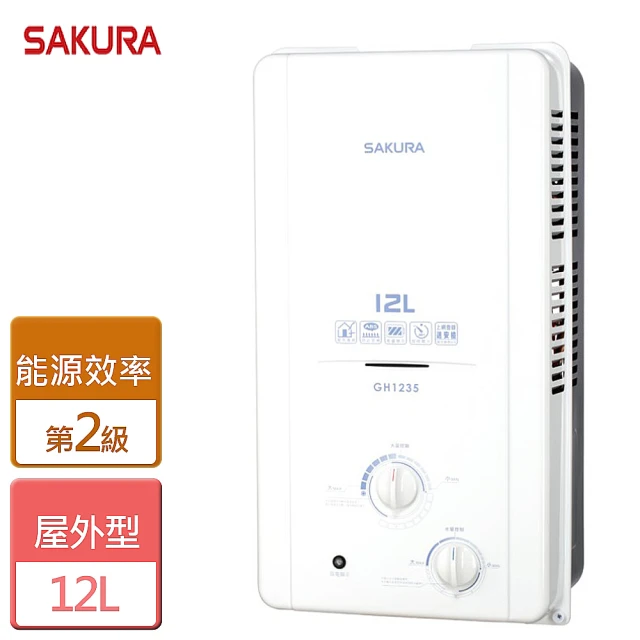 SAKURA 櫻花 10L屋外抗風型熱水器(GH-1021-