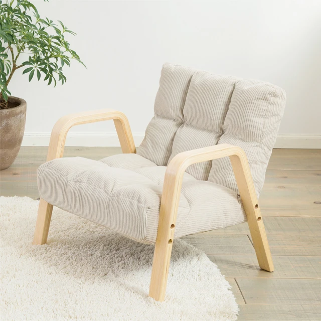 BODEN 南瓜造型泰迪羊羔毛絨布休閒單人椅+椅凳組合(兩色