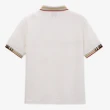 【Arnold Palmer 雨傘】男裝-寬鬆格紋拼接POLO衫(白色)