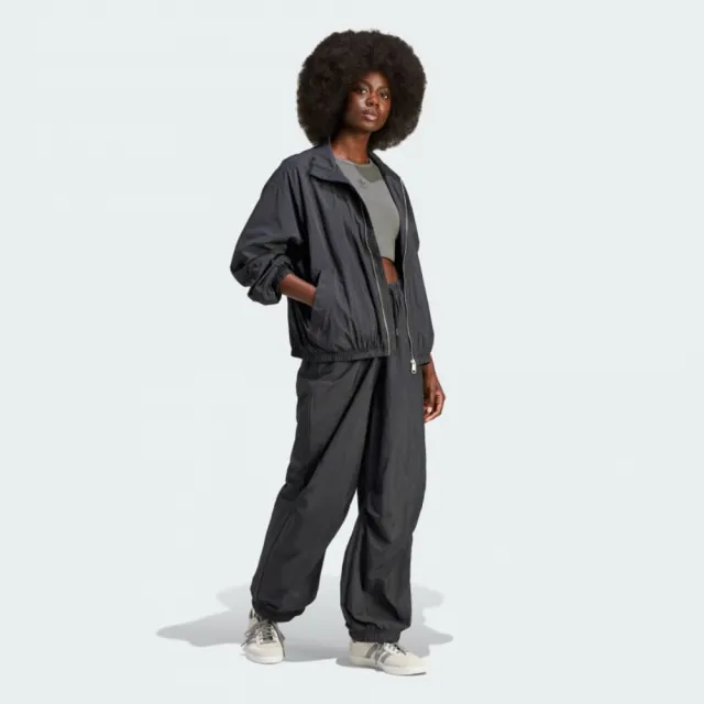 【adidas 愛迪達】外套 女款 運動外套 風衣外套  NYLON WINDBREAK 黑 IT6726