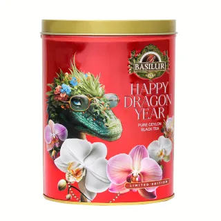 【Basilur 錫蘭茶】72370 Happy Dragon Year 錫蘭紅茶 75g(紅罐)