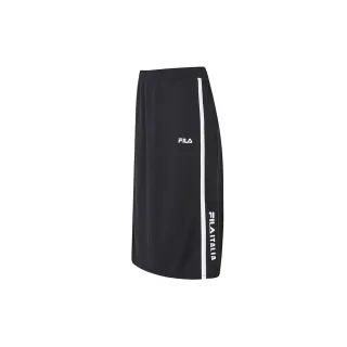 【FILA官方直營】女吸濕排汗針織窄裙-黑色(5SKY-1476-BK)