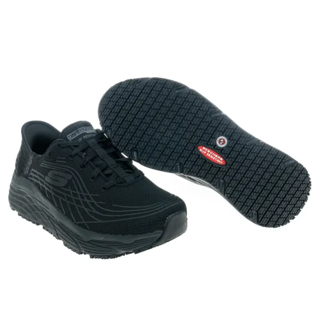 【SKECHERS】女工作鞋系列 瞬穿舒適科技 MAX CUSHIONING ELITE SR 寬楦款(108172WBLK)