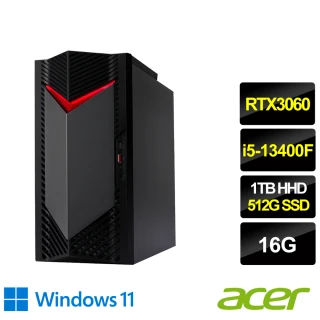 ACER 宏碁Acer 宏碁 24型電競螢幕組★i5 RTX3060電競電腦(N50-650/i5-13400F/16G/1TB+512G/RTX3060/W11)