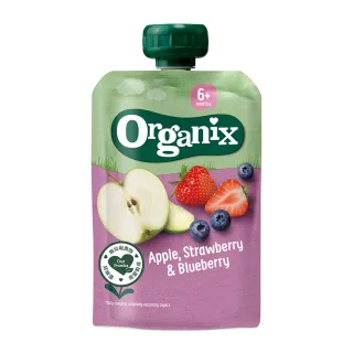 【Organix】水果纖泥-蘋果草莓藍莓(100g)