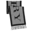 【BURBERRY 巴寶莉】80270961 經典羊毛雙色大字母LOGO圍巾(灰色)