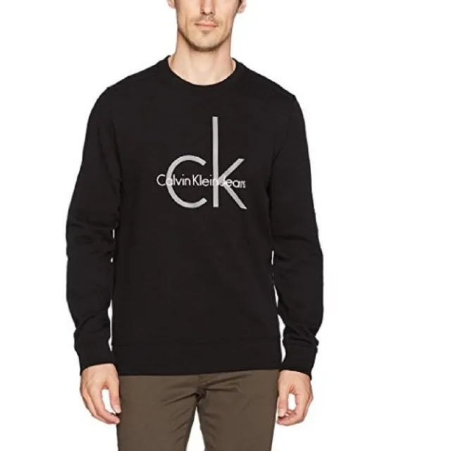 【Calvin Klein 凱文克萊】CK 圓領大學T 長袖上衣 重磅鋪棉 秋冬保暖 套頭衫(長袖T 保暖衣著)
