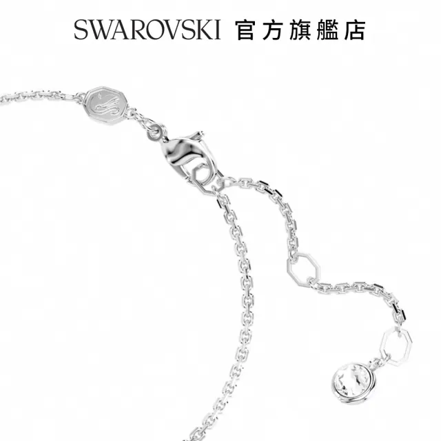 【SWAROVSKI 官方直營】Hyperbola 手鏈 Infinity 白色 鍍白金色(新改款)