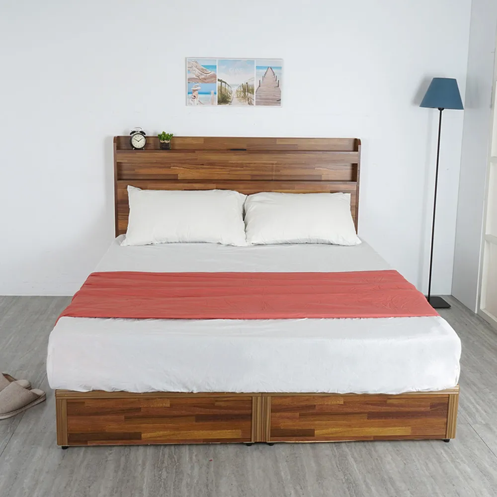 【Homelike】安樹日式5尺床墊組三件式(床頭片+床台+床墊)
