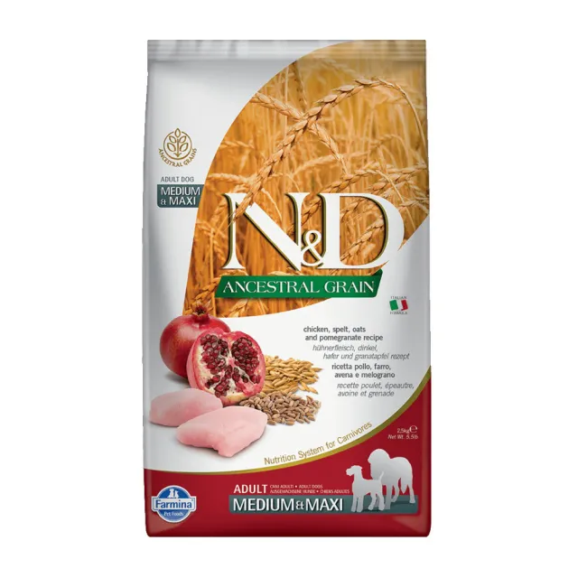 【義大利Farmina法米納】N&D挑嘴犬天然低穀糧 2.5kg/5.5lb（LD、OD）