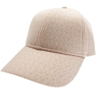 【Michael Kors】粉色滿版LOGO布面棒球帽