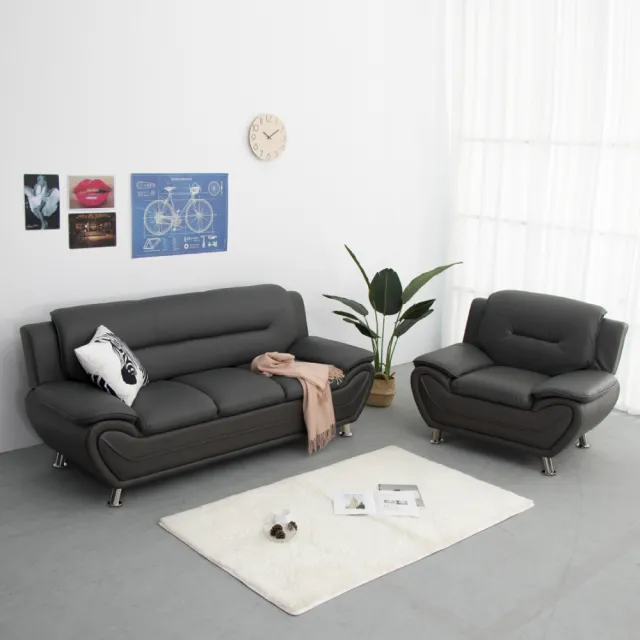 【IDEA】漢森極簡質感皮革單人座沙發